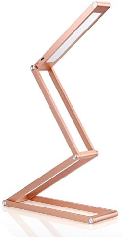 Aoxsen LED Desk Lamp, Transformers Dimmable Portable Bedside Table Lamp, USB Charging Adjustable, 2-Level Dimmer, Eye Care, Energy Efficient, Aluminum Alloy Foldable Lamp for Reading Studying Night Light