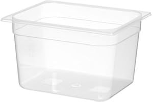 HENDI Gastronormbehälter, Temperaturbeständig von -40° bis 80°C, Skalierung, Geruchs- und geschmackneutral, 12,5L, Polypropylen, GN 1/2, 325x265x(H)200mm, Transparent