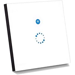 Interruptor táctil WIFI Compatible con Alexa y Google Home, Sonoff 1 Pandilla Blanco VasoSensor Tactil Interruptor de luz Teléfono inteligente Control Remoto (Se Necesita Alimentación Neutra)