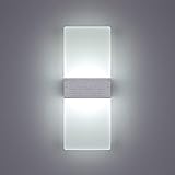Lampara de pared de material Acrylic esmerilado y Aluminio más durable. LED driver interior con Certificado CE, con protección contra cortocircuitos