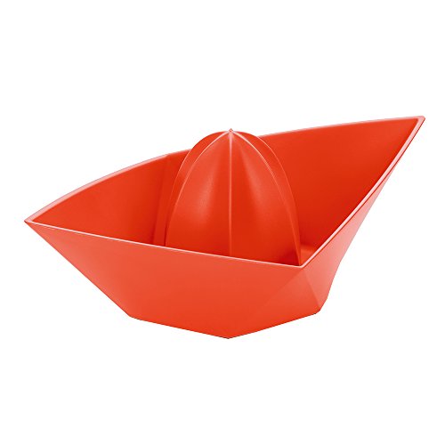koziol Orangenpresse Ahoi XL, Kunststoff, solid orangerot, 13.6 x 22.5 x 9 cm