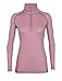 Produktbild Icebreaker Merino Women's Zeal Long Sleeve Half Zip Exercise & Fitness Tops, Small, Opal/Velvet