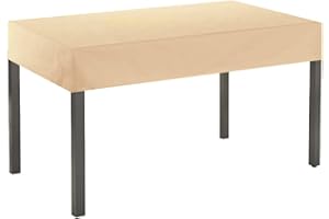Kaufpirat Premium Funda Protectora Lona Rectangular Impermeable 150x80x15 cm Funda para Muebles de jardín Funda para Mesa de jardín Funda Protectora 900 D 500 gr ml 6000 mm Impermeable Beige