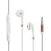 Produktbild iOS und Adroid In-Ear Kopfhörer Earpods aktuelle Version mit Lautstärkeregelung in Rosé und toller schwarzer Nylon Schutztasche von VAPIAO
