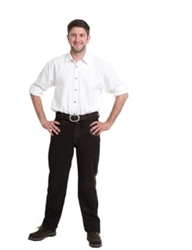 Lange Trachtenlederhose Vinz, 20060 dunkelbraun