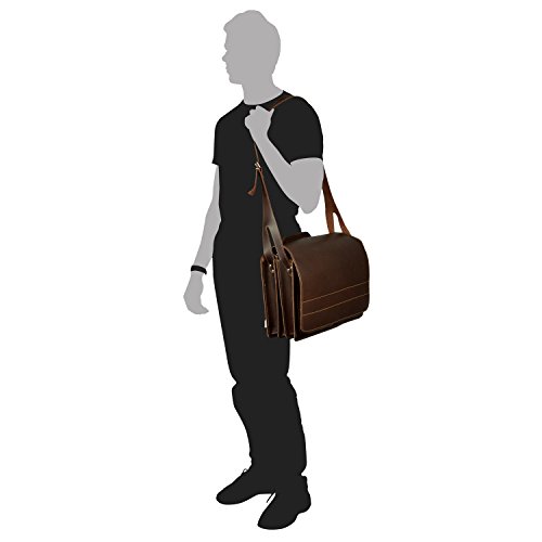 Gro  e Aktentasche   Lehrertasche Gr    e XL aus Leder  f  r Damen und Herren  Braun  Jahn-Tasche 676