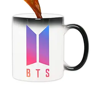 Mug Morning BTS Products for Girls | BTS Merch Magic Color Changing Ceramic Mug 325ml (White)