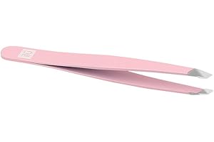 TB TOOLS FOR BEAUTY T4B ILU - Pinzetta per sopracciglia, punta di precisione, per la rimozione dei peli del viso (rosa)