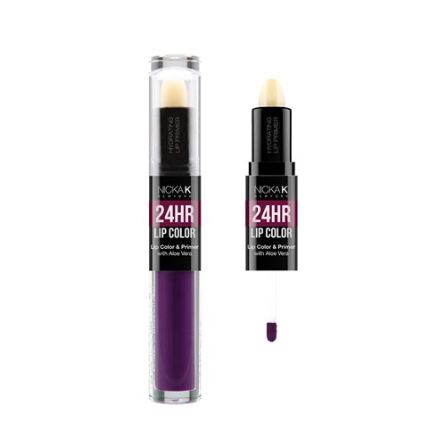 Nicka K 24 Hours Lip Colour and Primer, Deep Indigo, 1.4g