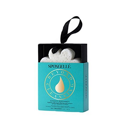 Ginger bergamota - Caja esponja de baño, diseño de flores spongelle