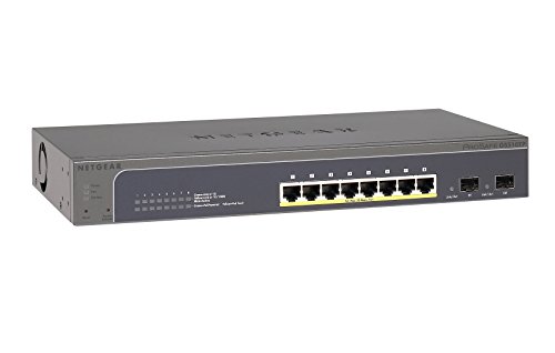 NETGEAR GS510TP-100EUS ProSAFE 8 Port 10/100/1000 PoE Smart Managed Switch mit 2 Gigabit SFP Ports - 3