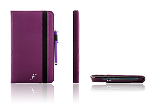 Forefront Cases® Samsung Galaxy Tab A 7.0 SM-T280 Leder Drehbar Hülle Schutzhülle Tasche Smart Case Cover Stand – Rundum-Geräteschutz und intelligente Auto Schlaf / Wach Funktion inkl. Eingabestift und Displayschutz - 7