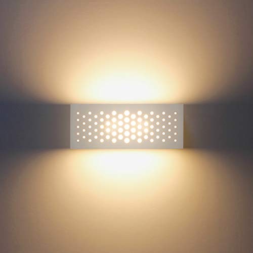Applique da parete LED 7W Moderne Lampade da Parete interni con lampadine G9 bianche calde da 2Pcs per soggiorno, camera da letto, corridoio