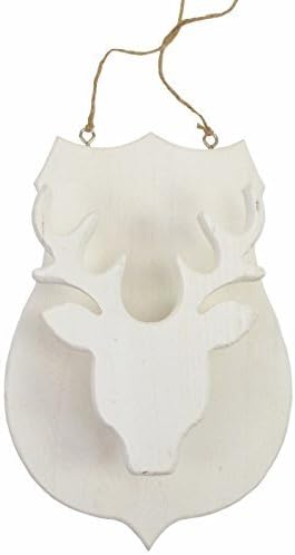 CHICCIE Wood Reindeer Wall decoration 30cm White - Antler Reindeer Deer Christmas 3D Deco