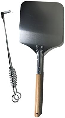 Quality Pizza Peel- 9"x9"x23" (23cm x 23cm x 59cm) &amp; Coal Rake