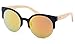 Produktbild Panelize Vintage Cateye Spiegel Sonnenbrille mit Holzrahmen getönte Gläser Unisex Bamboo Bambus (Orange)