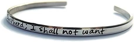 Psalm 23 | Christian Bracelet | Sterling Silver | Bible Verse Scripture Jewellery | by Streten