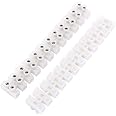 Rpi shop - Terminal Strip Screw Terminal Barrier Block, 10A 12 Position Dual Row Type H Wire Connector, Insulated Electrical Wire Terminal Connector Pack of 1 Pcs (White)