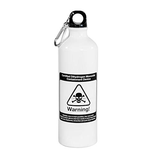 getDigital Dihydrogen Monoxide H2O Water Drinking Bottle with Carabiner Clip Screw-Top - Reusable Al getDigital Dihydrogen Monoxide H2O Water Drinking Bottle with Carabiner Clip Screw-Top - Reusable Al