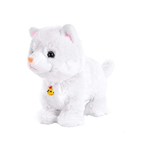 Preisvergleich Produktbild Depruies Elektrische Katze, Plüschspielzeug, Fernbedienungsmaschine, intelligentes elektronisches Haustier für Kindergeburtstag weiß