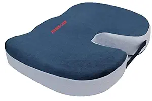 Tender Care MEMORY FOAM Coccyx Seat Cushion For Tailbone Pain Relief, Sciatica, Lower Back Support and Pain Relief Seat Cushion with Removable Cover For Office/Home Chair (Above 80kg Wt)