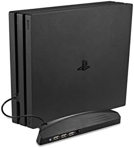 Supremery Vertical stand for Playstation 4 Pro with 3 port USB Hub and fan for PS4 Pro console