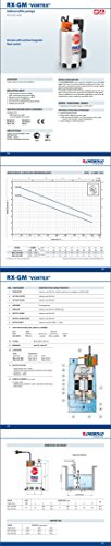 VORTEX Submersible Pump Dirty Water RXm 3/20 GM 5M 0, 75Hp 240V Pedrollo