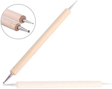 Dojore One Piece Double End Wooden Painting Marbling, Dotting and Decorating Tool. Double Ended Rod.13cm Long. For Nail Art and Rhinestone