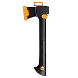 Universalaxt (Gesamtlänge: 35 cm) zum Spalten kleiner Scheite und Anzündhölzer < 7 cm für den Kamin, Ofen, Grill oder das Lagerfeuer