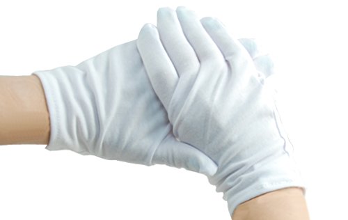 Creative Max Finest Premium Cotton Moisturising Gloves (White)