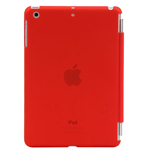 Besmall Neu Ultra Slim Edles iPad mini1 2 3 Hülle – Smart Cover Leder Case Schutz Hülle Tasche + Back Case – inkl. Displayschutzfolie Reinigungstuch Stift mit Multi Ständer Auto Sleep Wake (iPad mini1/2/3, Farbe:Rot) - 7