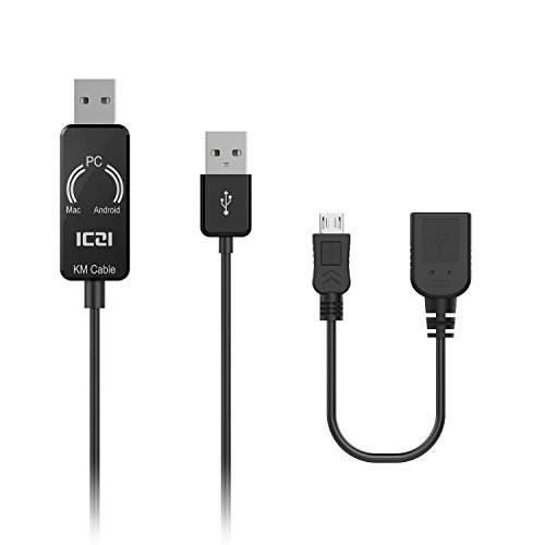 ICZI USB 2.0 Datenkabel, hochgeschwindigkeits PC zu PC USB Datenkabel, Datenaustausch zwischen 2 Computern, Vernickelt, Schwarz, für Windows und Mac und Android, 1.5m (USB 2.0) - 2