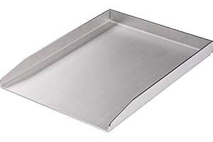 GENERISCH RuSchi BBQ Universal Grill Plate Stainless Steel BBQ Grill Attachment Plancha 30 x 40 cm