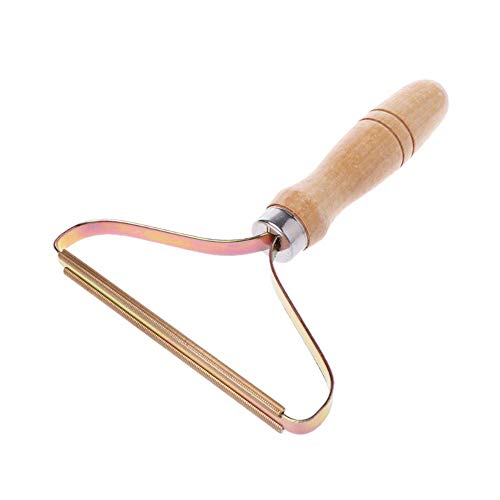 Rinov Rasoirs Anti-bouloches,Brosse Manuel Anti Poil, Rasoir Manuel en Bois de Rasoir de Rayure de Tissu D'éraflure de Brosse Portative Portative en Bois pour le Manteau Tissé Par Pull (1 pièce)