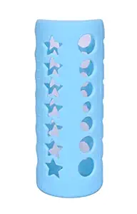 THE LITTLE LOOKERS Baby Feeding Bottle Silicone Warmer Cover/Sleeve Holder/Insulated Protection for Newborns/Infants/Babies (Pack of 1) (Blue, 240 ML)