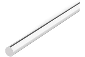 TOP-VIGOR 2Pcs Acrylic Round Rod, 5mm Diameter 250mm Length Clear Acrylic Dowel Rods Round Sticks, Solid Plastic PMMA Bar Strip for DIY Crafts Lighting Gardening Decorations Cake Topper Rod