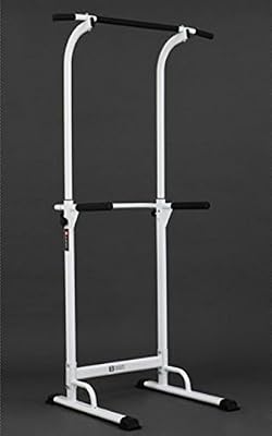Pull Up Fitness Barre de traction ajustable Station musculation Dips station Chaise romaine (blanc)