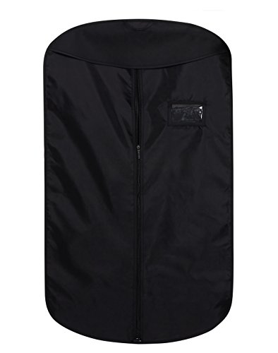 1 x Kleidersack mit Reißverschluss, atmungsaktiv, reißfest – Farbe: schwarz - 3