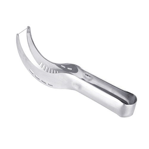 UVISTAR Melonenschneider / Wassermelonen Schäler Schneider / Melonenteiler / Entkerner / Obst Schäler / Slicer-Ausstecher / Edelstahl-Obstmesser / Früchteschneider Schneller zum Schneiden - 2