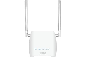 STRONG Router 4G LTE WLAN 300M(LTE do 150 Mbit/S, 2,4 GHz WiFi @ 300 Mbit/S, 802.11b/g/N, port LAN, adapter SIM) biały