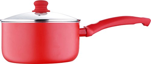 Bergner Bellini Plus Aluminium Saucepan with Lid, 16cm, Red