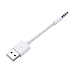 Produktbild Beito 3,5 mm Stecker AUX-Stecker auf USB-Stecker-Adapter für Data Sync-Ladekabel Ladegerät Konverter Kopfhörer Audio Extender Jack für iPod Weiß 10cm / 4in