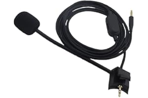 Yaowanguan Cable de micrófono con Brazo para Auriculares Bose QuietComfort 35(QC35)/Quiet Comfort 35 II(QC35 II) con Control de Volumen y micrófono con Interruptor de Silencio para PS4 PS5 (Negro 2M)