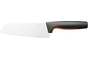 Fiskars Coltello da cucina Santoku, Functional Form, Lunghezza totale: 29 cm, Acciaio inox giapponese/Plastica, 1057536