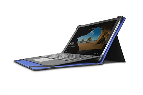 Maroo Tactical Folio für Microsoft Surface Pro 3 / Pro 4 / Pro (2017) – von Microsoft zertifizierte Schutzhülle [Nylon & Diamond Grip | Patentierte Halterung | Type Cover kompatibel | Standfunktion Stylus Halter] – schwarz – MR-MS3451 - 3