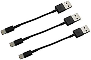SeattleTech 10cm (3 pack) 4in 8Pin Short Charge USB Data Cable for iPhone 5 5S iPod-Black