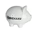 Produktbild Geschenkbox Spardose Sparschwein Sparbüchse Drecksau, Porzellan, H 13 cm B 15 cm, weiß