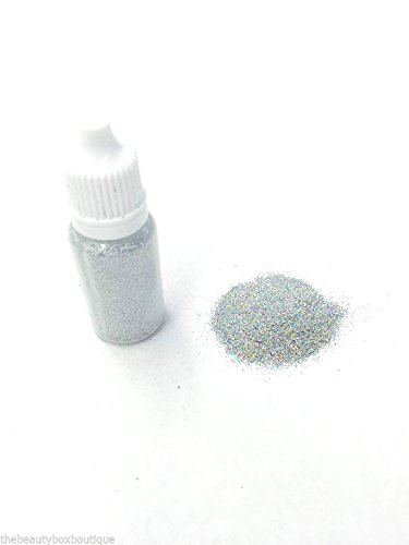 10ML Holographic Glitter Puffer Bottle ( GH 2 - HOLOGRAPHIC DIAMOND SILVER ) Eye Shadow Lips Tattoo Face Painting