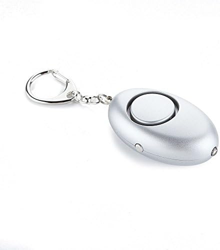 Safety Alarm Keyring, FeBite Personal Alarm Security Attack Rap 130db Loud Emergency Alert with LED Flashlight for Women, Kids, Girls, Children, Elderly (SILVER)