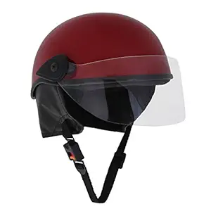 Sage Square Aero Half Helmet (Red Glossy) (Large)